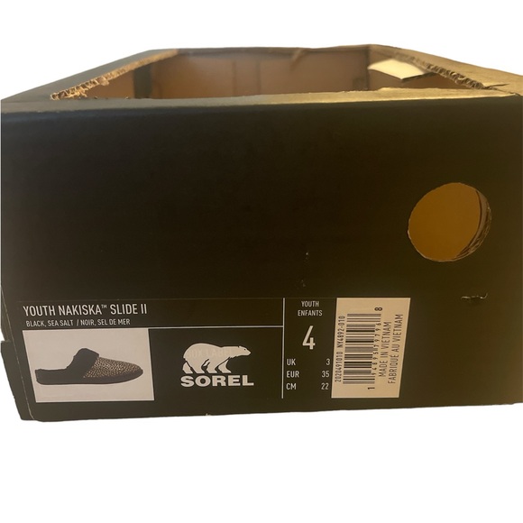 Sorel Youth Nakisha Slide 2 black, sea salt Size 4 - Picture 6 of 6